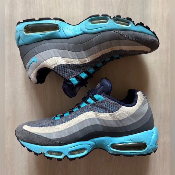 Rare 2013 Nike Air Max 95 No Sew Gamme Blue Grey 616190-040 Sz 9 main image 8